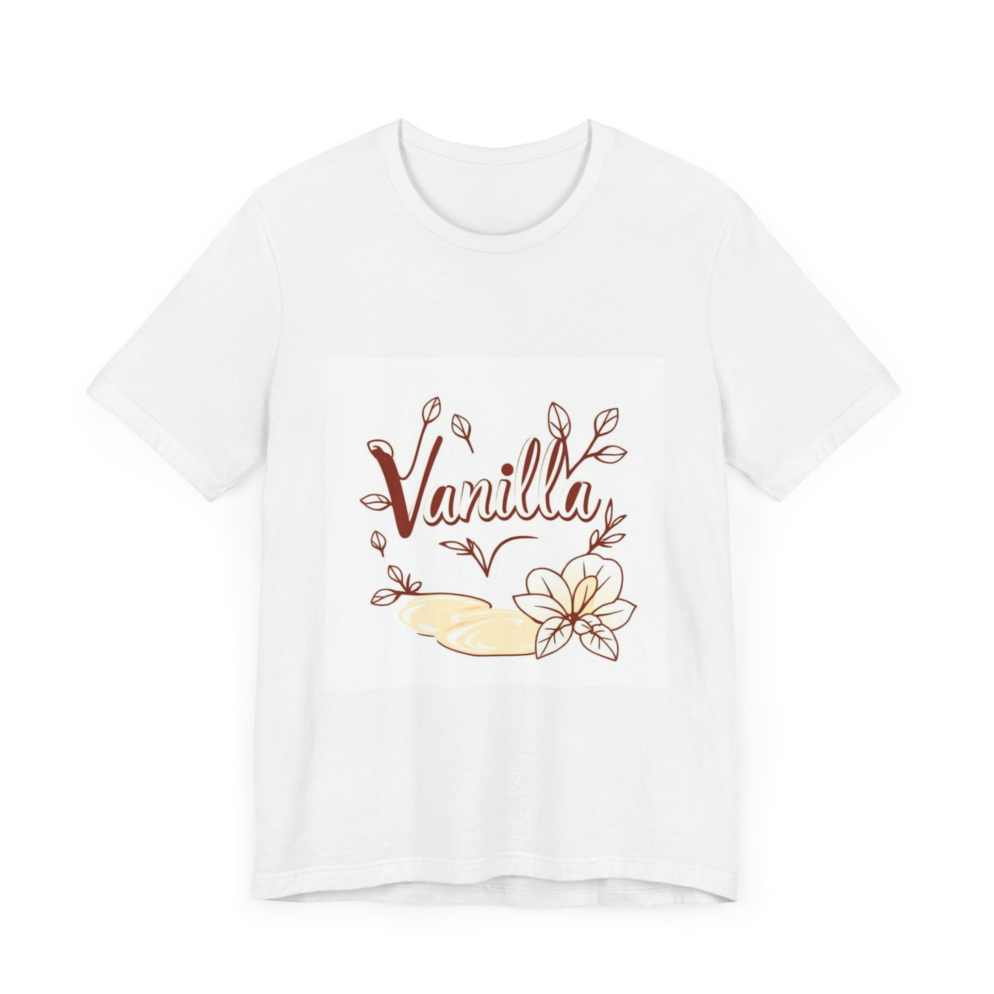 Vanilla Floral Short Sleeve Tee for Comfort and Style - Image 3