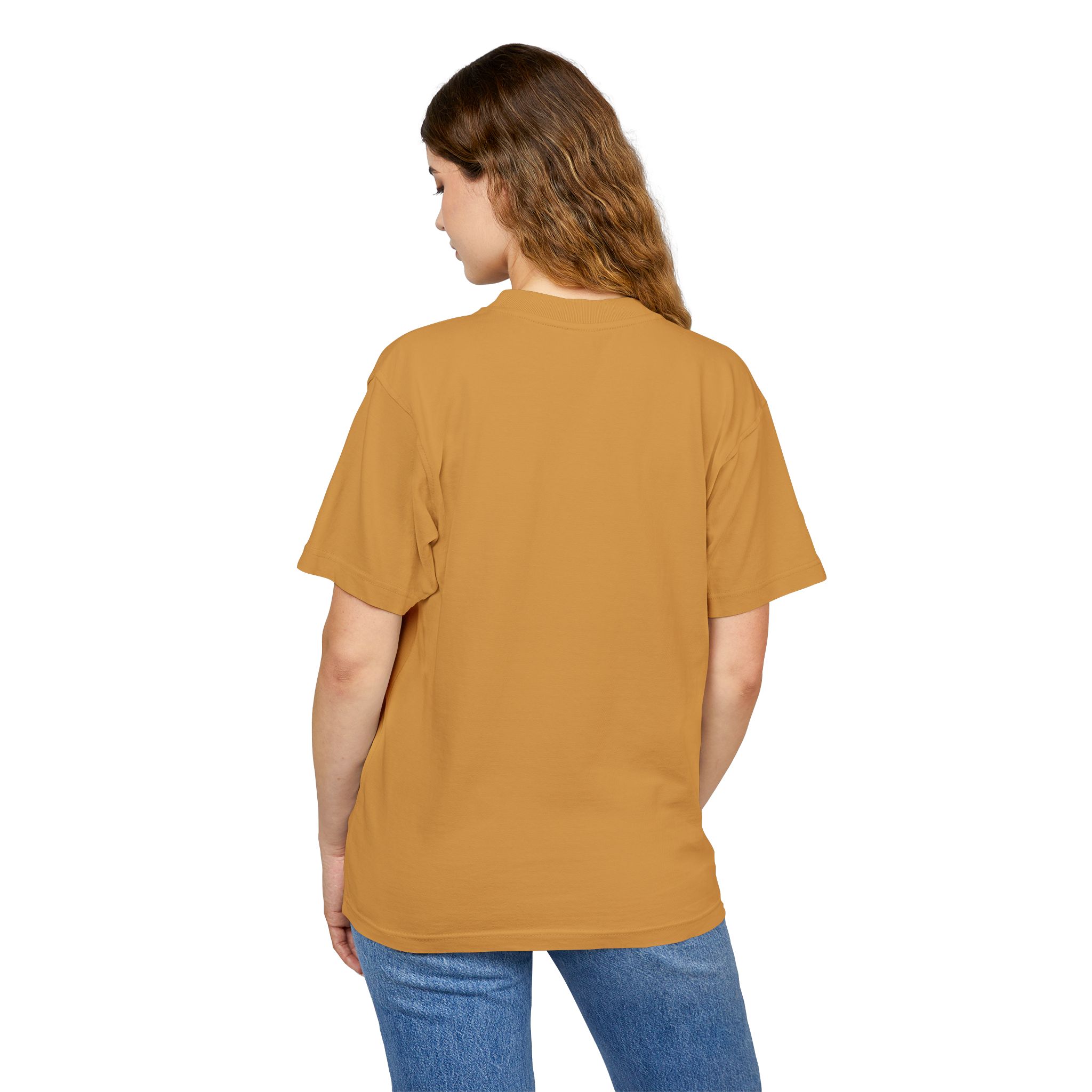 Urban Graphic Heavy Tee - Yellow Mandala Design - Image 12