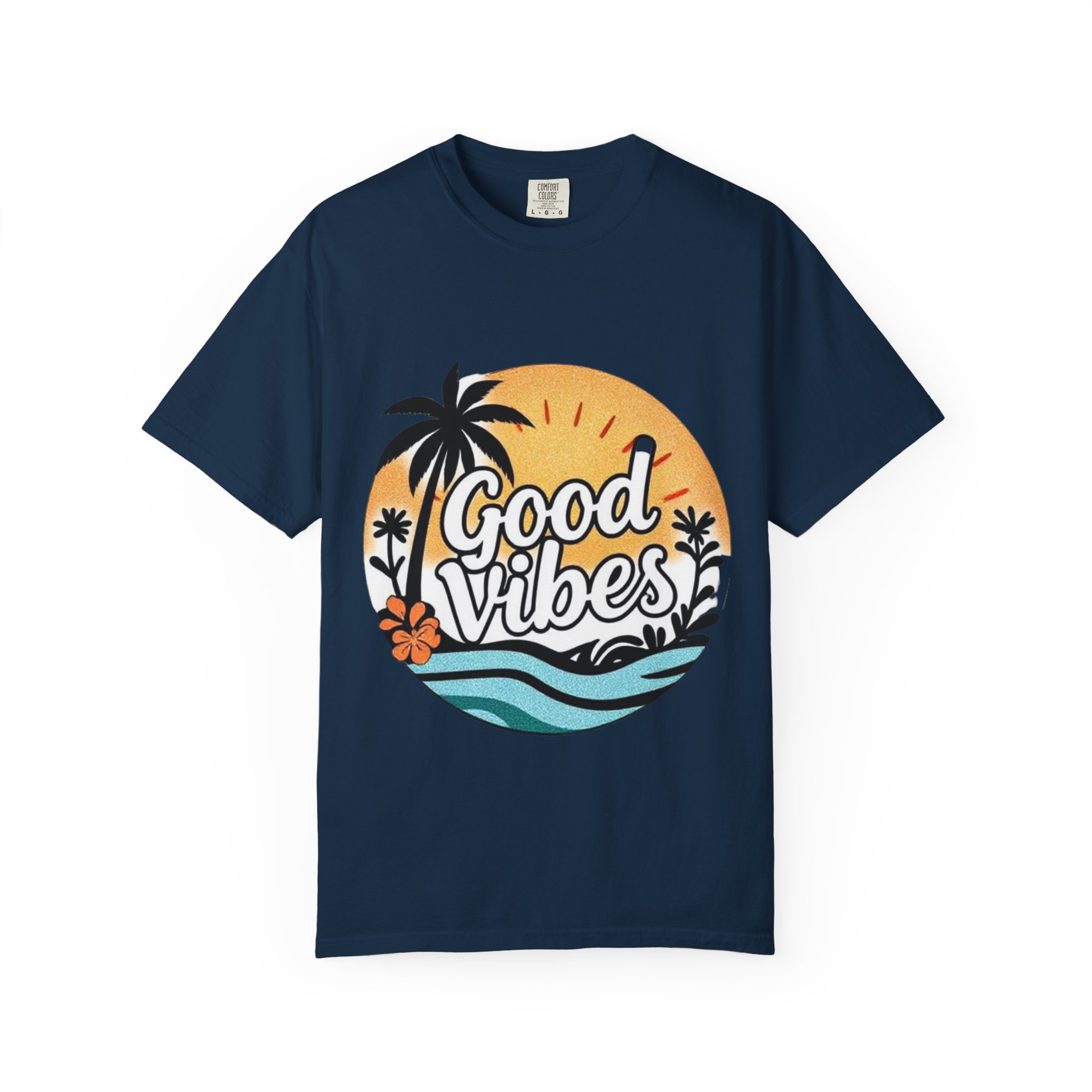 Good Vibes Unisex Garment-Dyed T-Shirt - Relaxed Summer Tee for Chill Days - Image 37