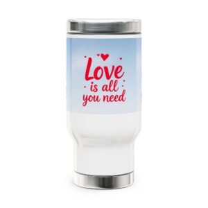 Stainless Steel Travel Mug with Handle, 14oz