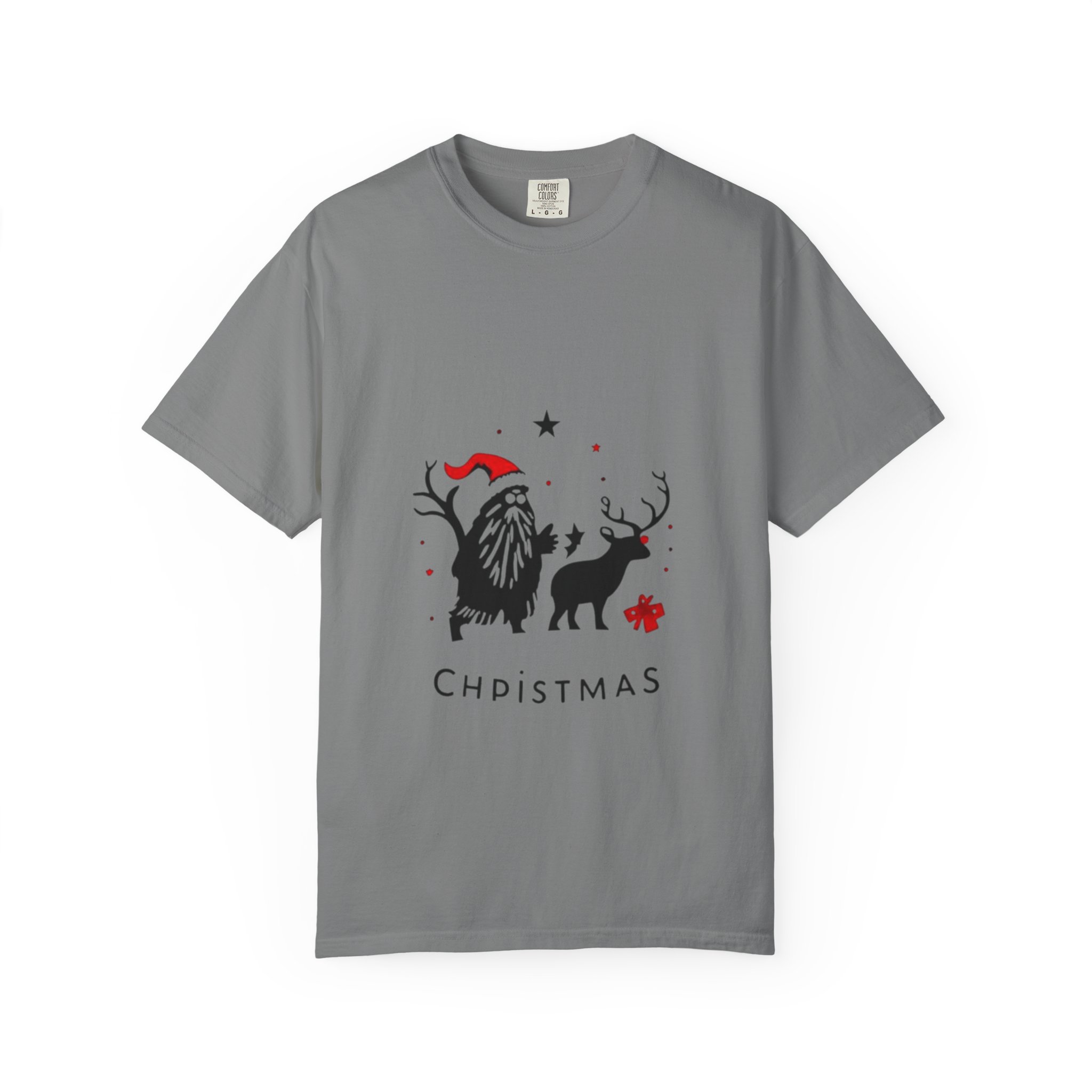 Festive Christmas T-Shirt with Santa and Reindeer - Image 5