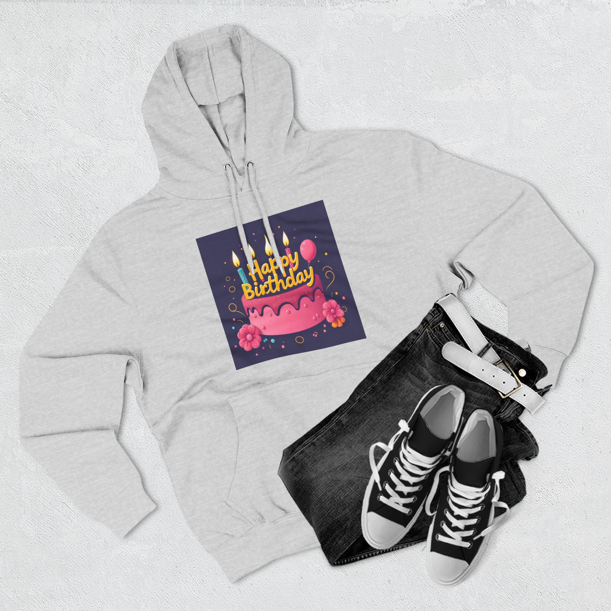 Happy Birthday Fleece Hoodie - Cozy Celebration Sweatshirt - Image 7