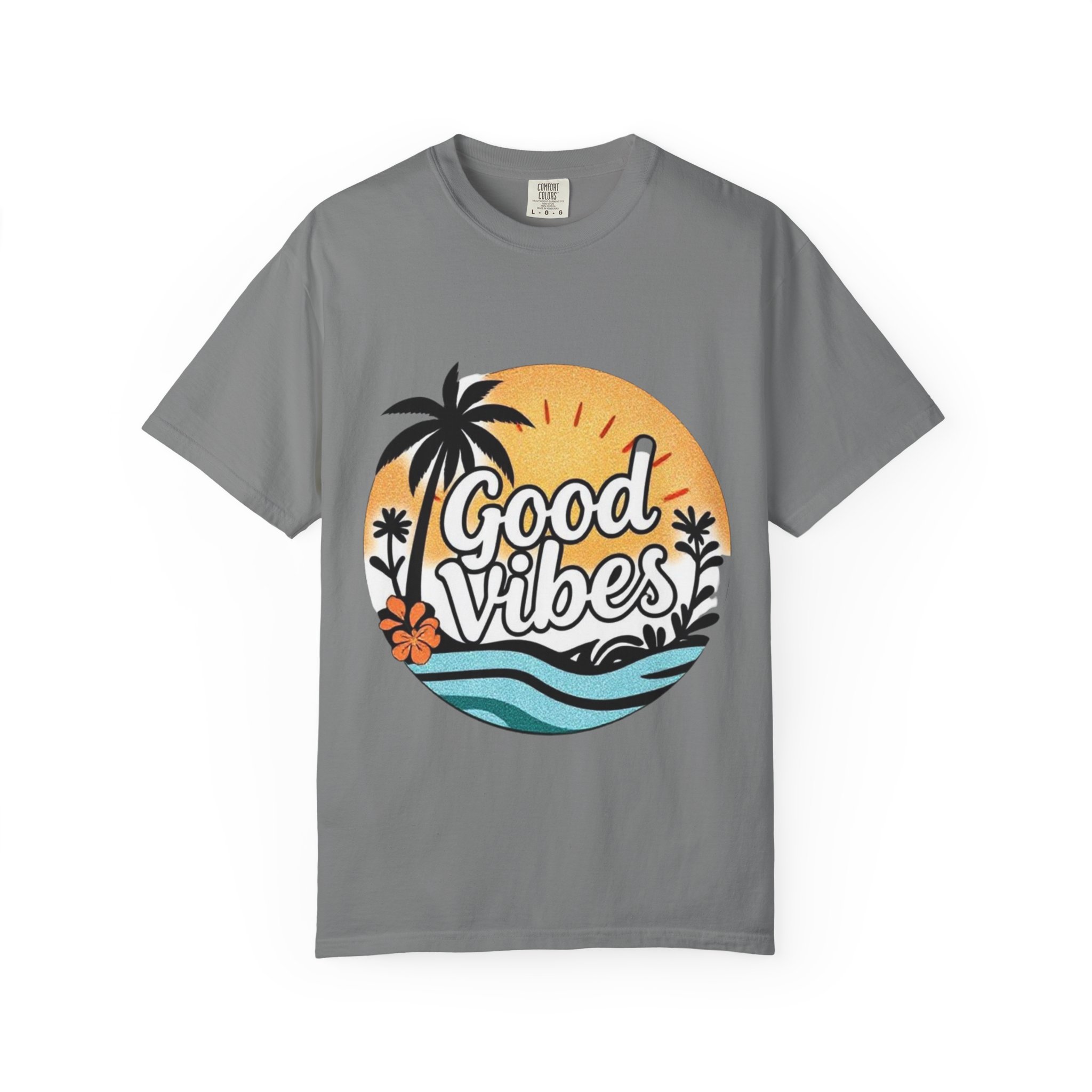 Good Vibes Unisex Garment-Dyed T-Shirt - Relaxed Summer Tee for Chill Days - Image 25