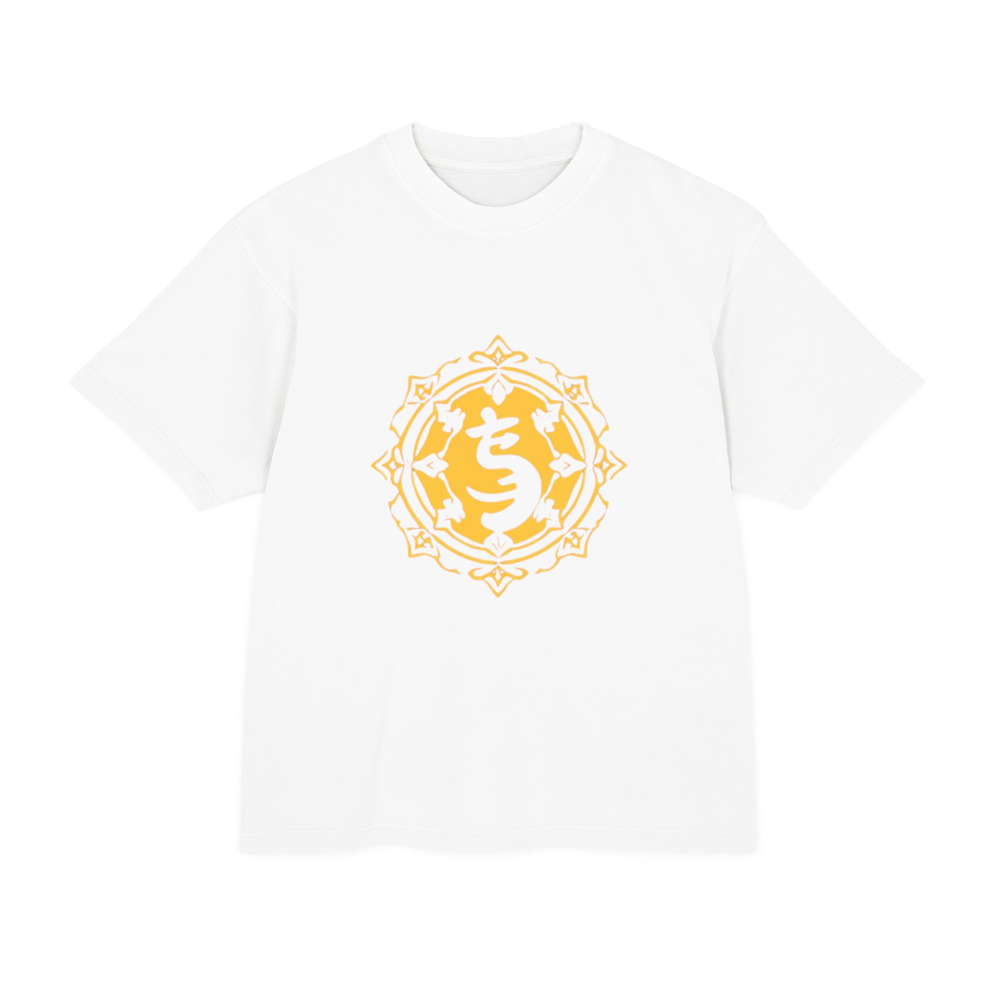 Urban Graphic Heavy Tee - Yellow Mandala Design