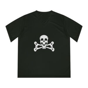 Skull & Crossbones Women's Performance V-Neck T-Shirt - Cool & Casual Workout Top