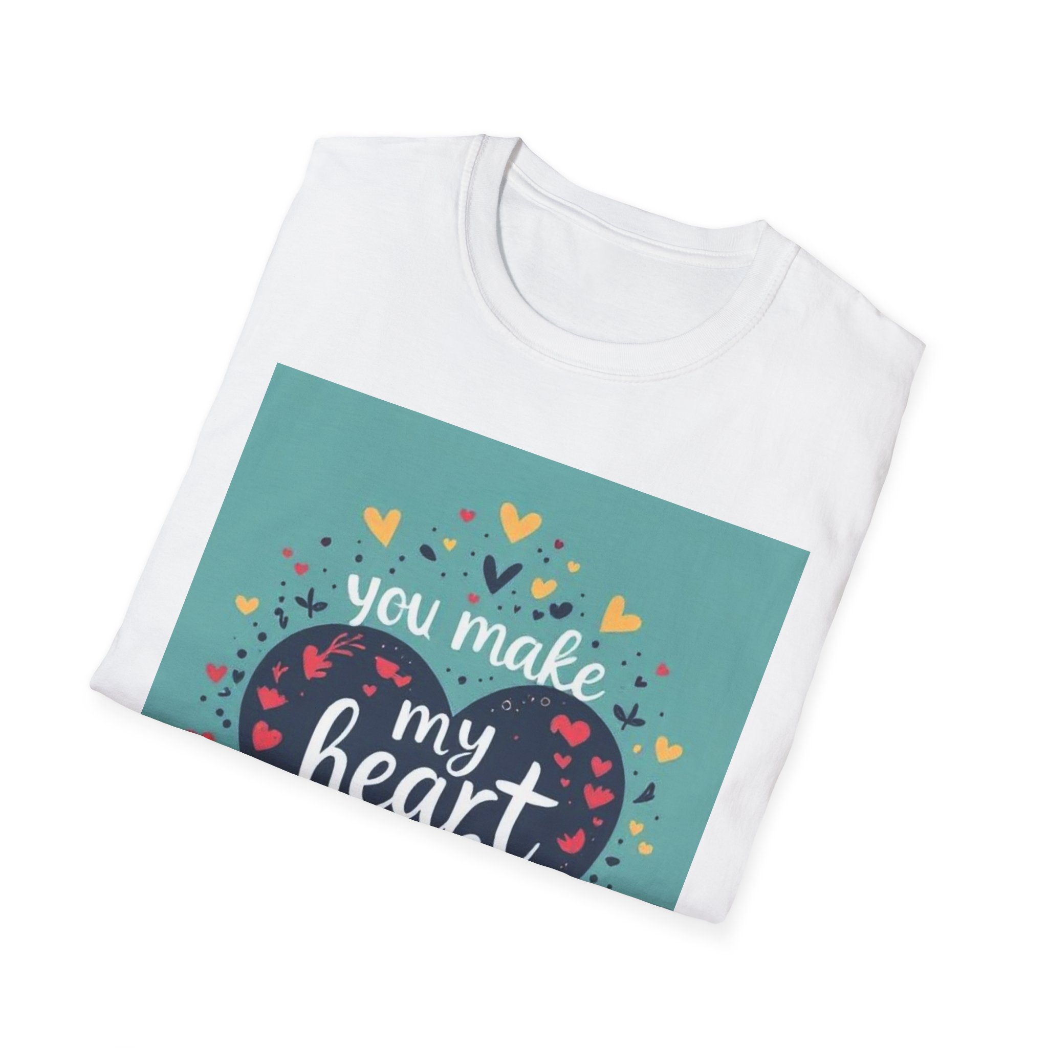 You Make My Heart Smile T-Shirt - Unisex Softstyle Tee for Couples and Friends - Image 4