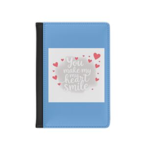 Passport Cover with Hearts - You Make My Heart Smile, Travel Gift, Valentine's Day, Anniversary, Couple's Accessory