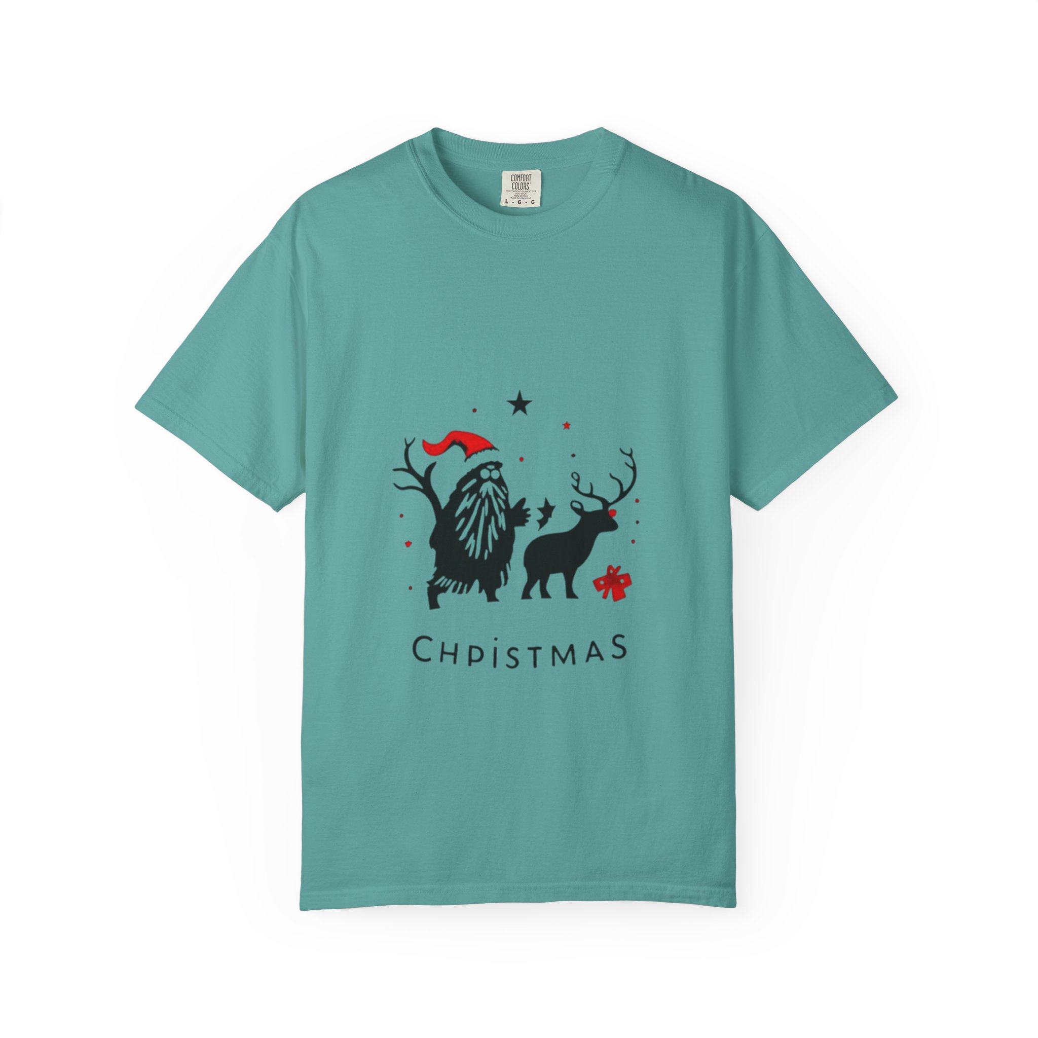 Festive Christmas T-Shirt with Santa and Reindeer - Image 17