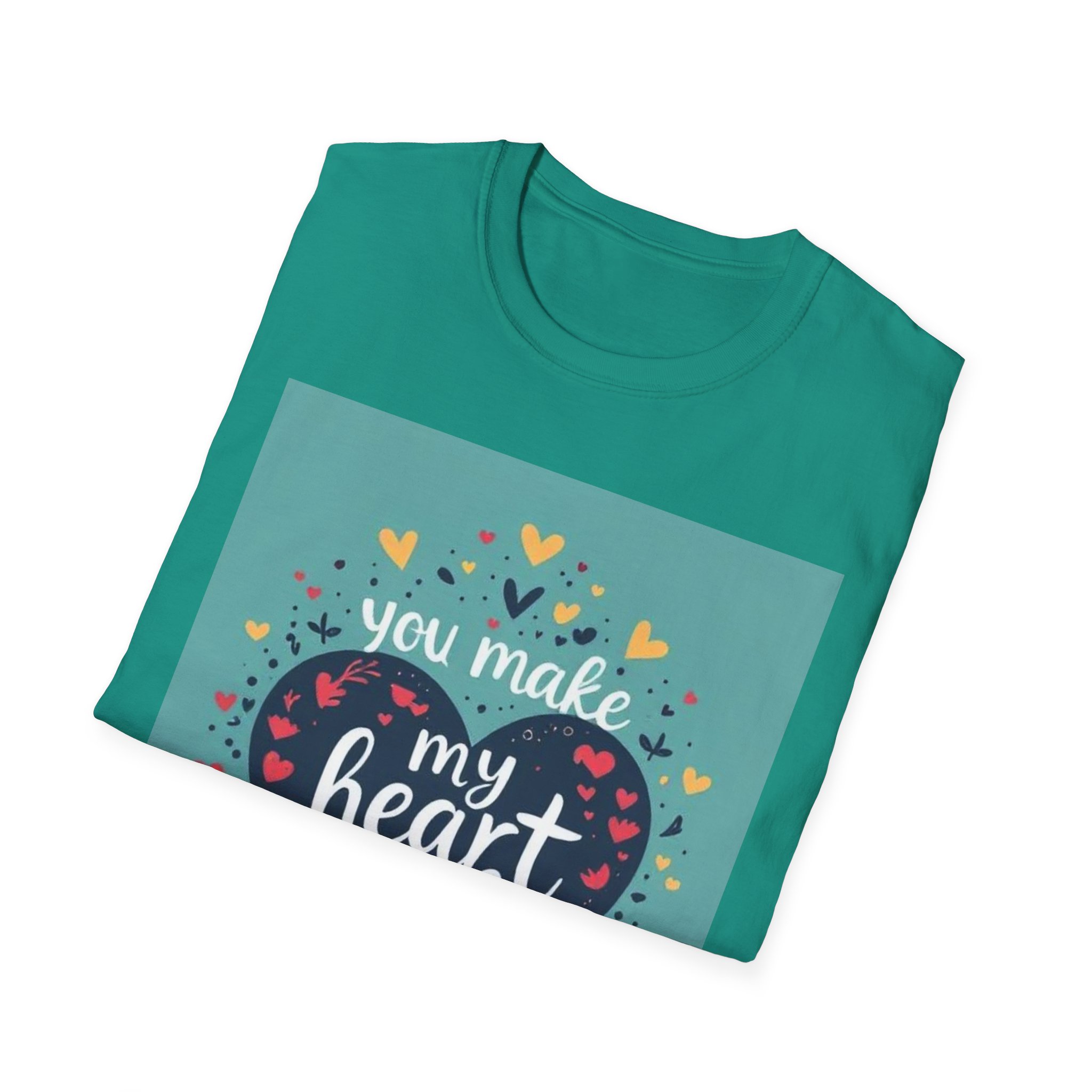 You Make My Heart Smile T-Shirt - Unisex Softstyle Tee for Couples and Friends - Image 8