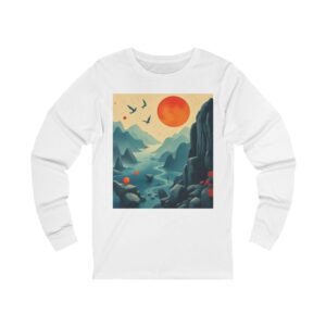 Serene Landscape Long Sleeve Tee for Nature Lovers