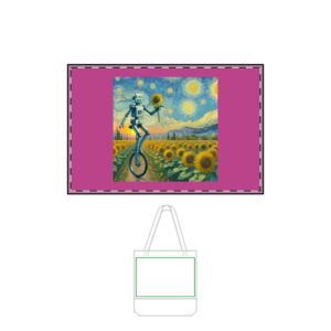 Thermochromic Tote Bag - Color Changing Canvas Bag with Vintage Robot Art