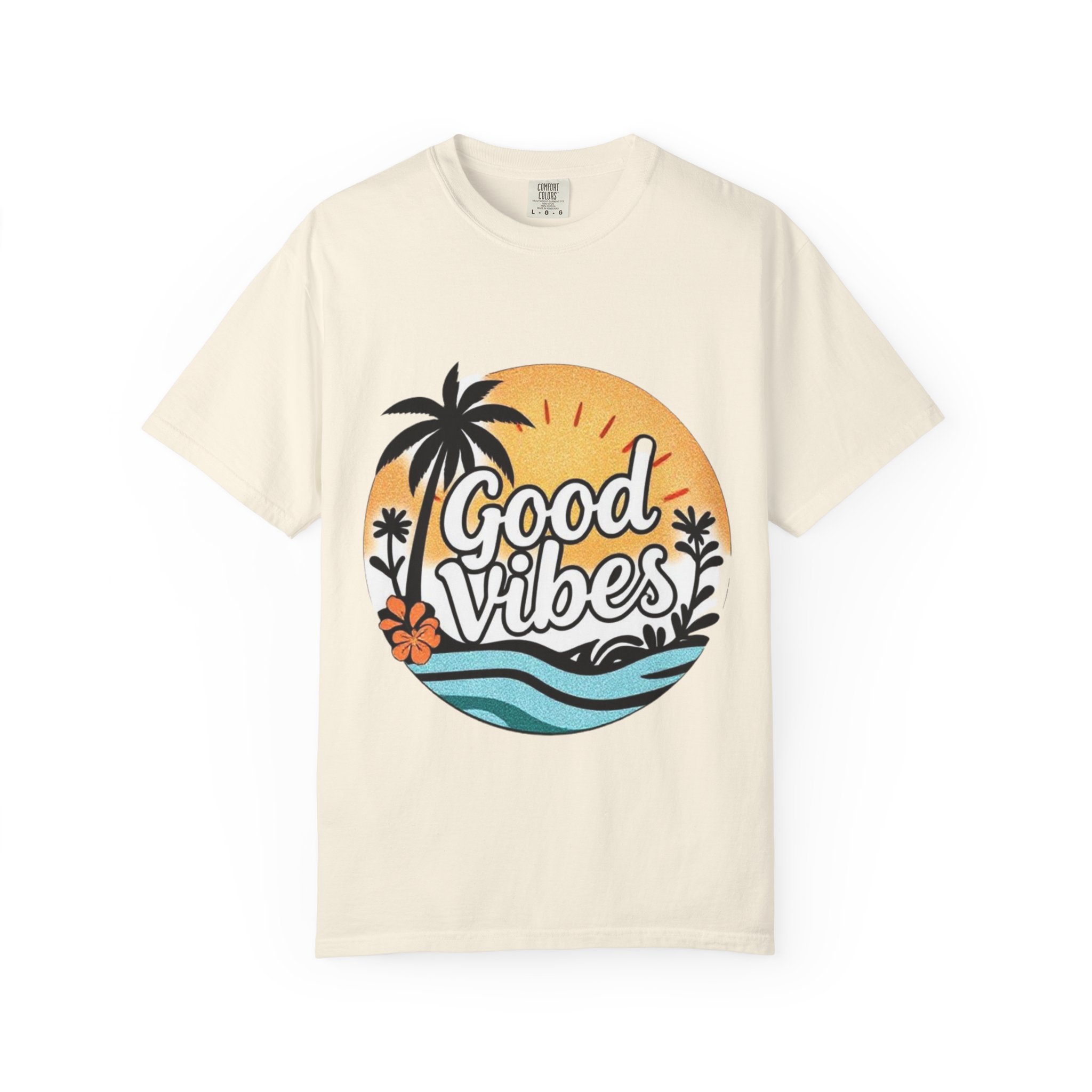 Good Vibes Unisex Garment-Dyed T-Shirt - Relaxed Summer Tee for Chill Days - Image 13