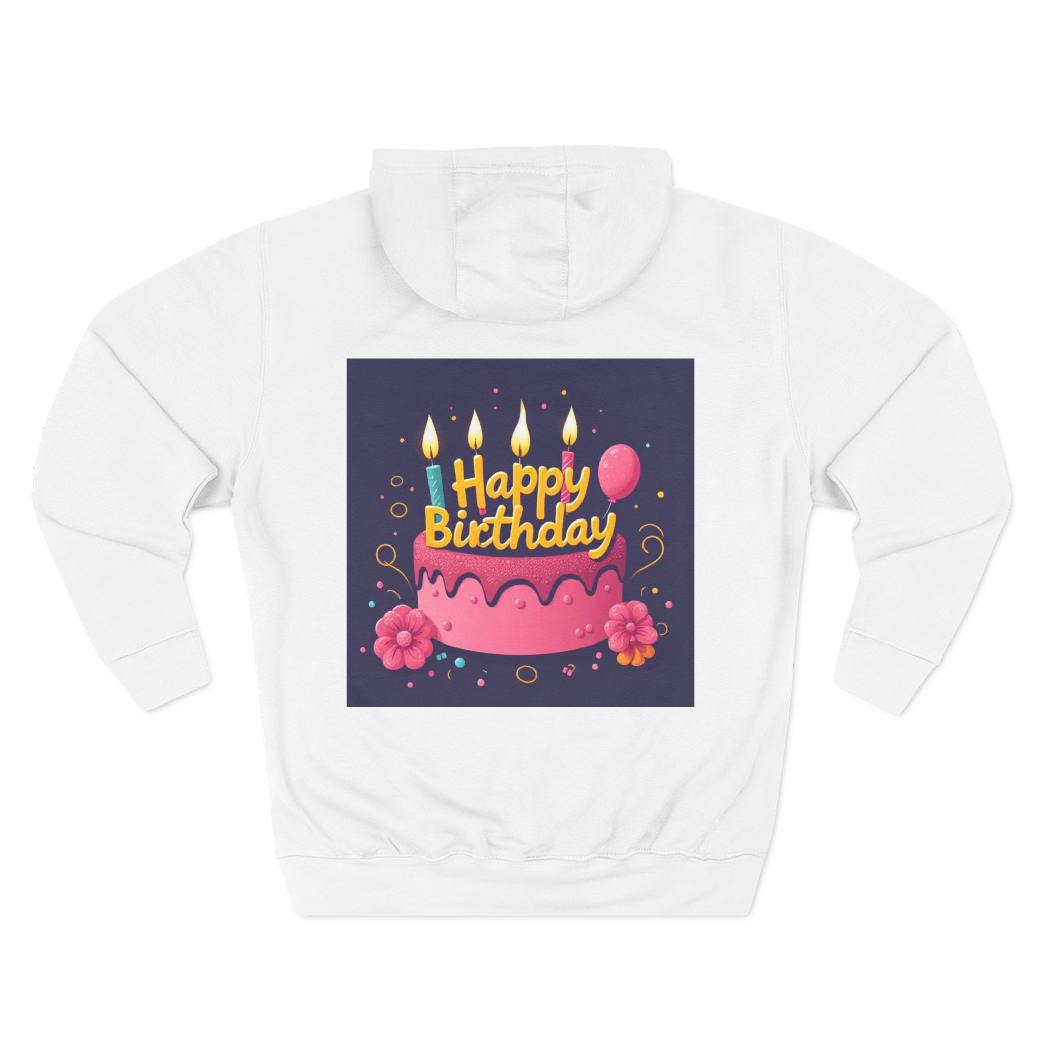 Happy Birthday Fleece Hoodie - Cozy Celebration Sweatshirt - Image 2