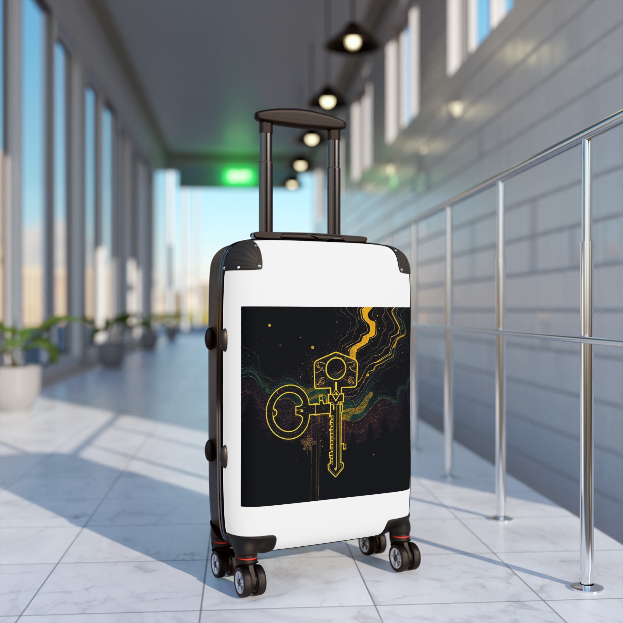 Key to Adventure Carry-On Suitcase with Unique Design - Image 3