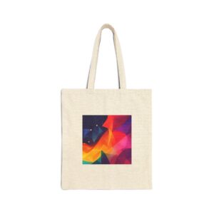 Vibrant Abstract Art Cotton Canvas Tote Bag