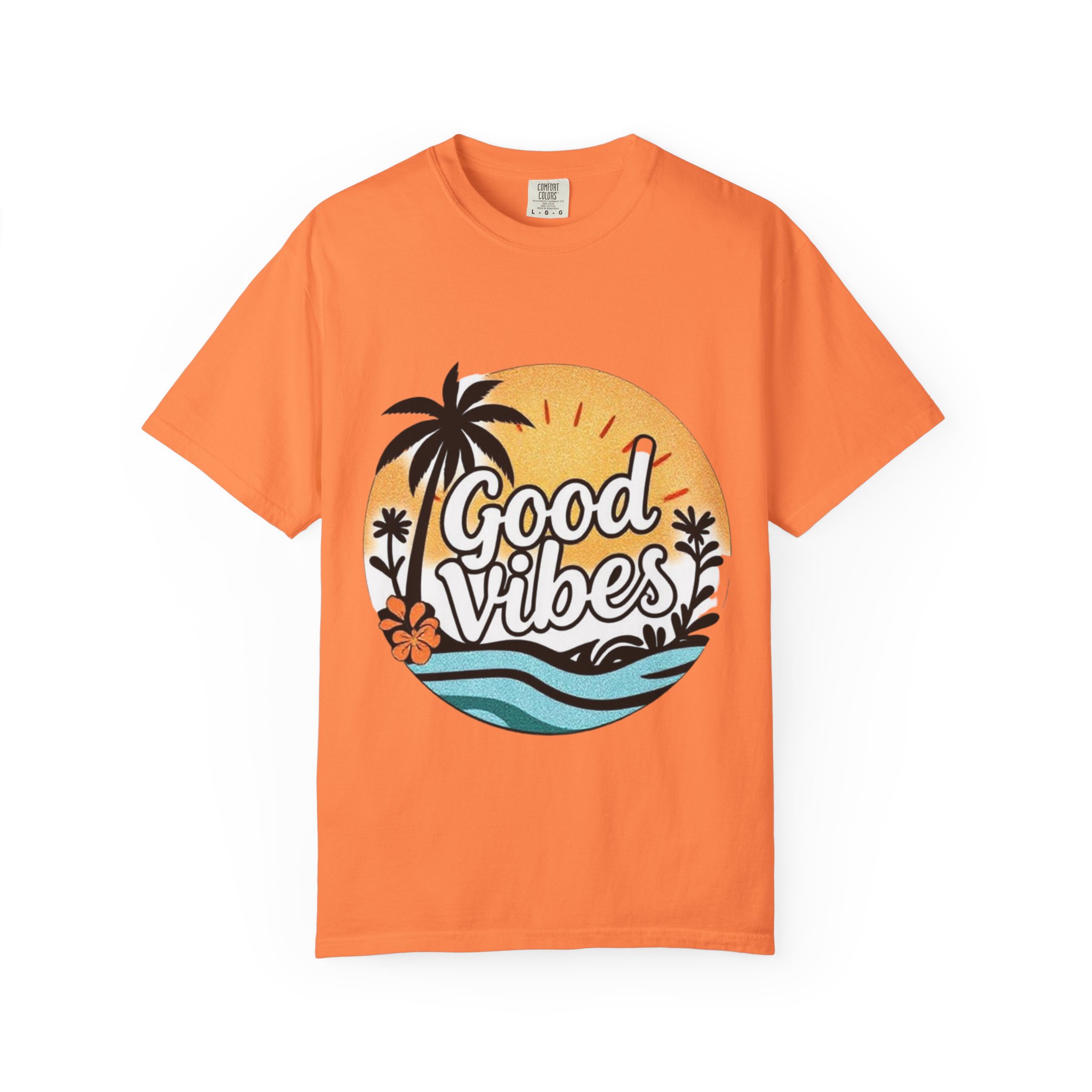 Good Vibes Unisex Garment-Dyed T-Shirt - Relaxed Summer Tee for Chill Days - Image 5
