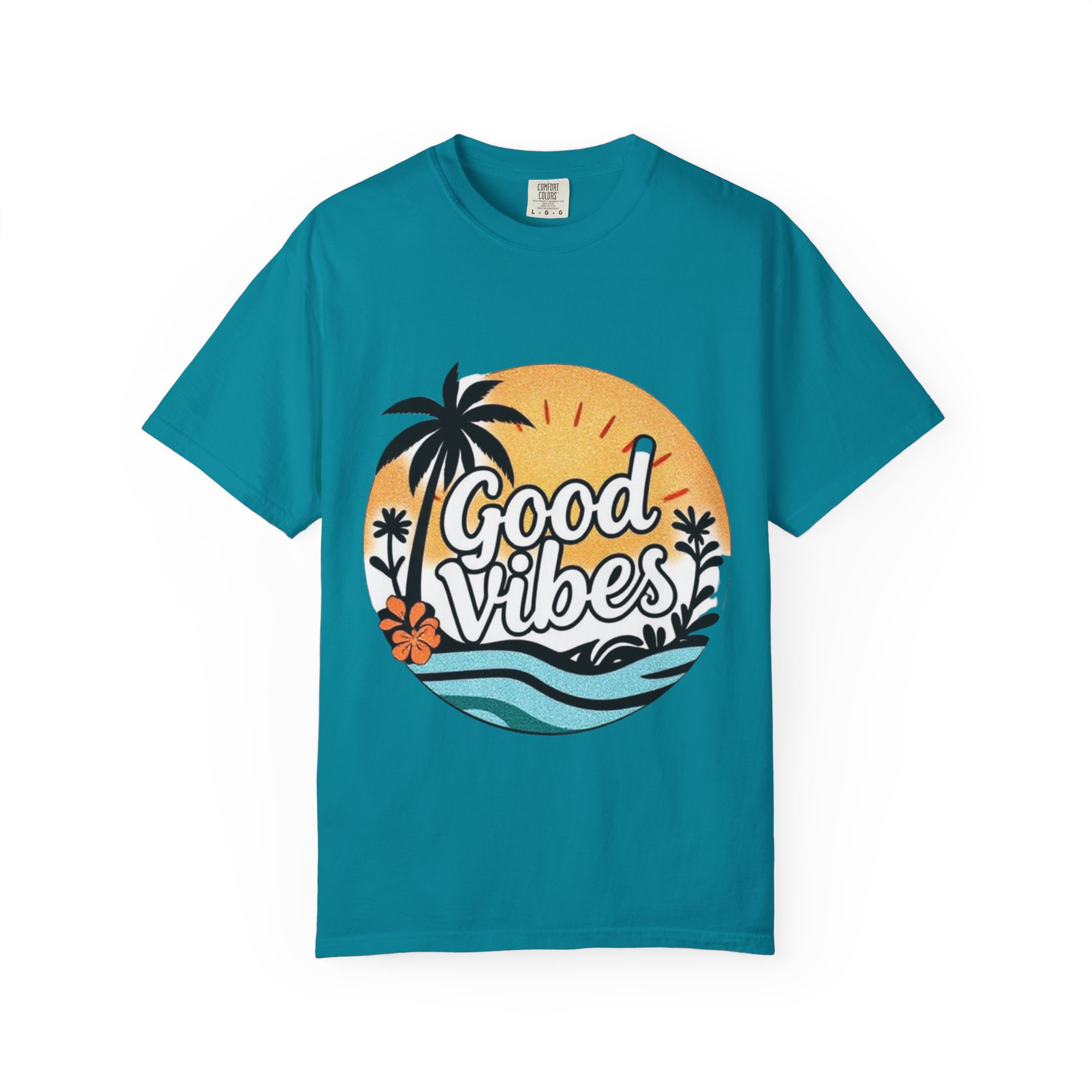 Good Vibes Unisex Garment-Dyed T-Shirt - Relaxed Summer Tee for Chill Days - Image 29