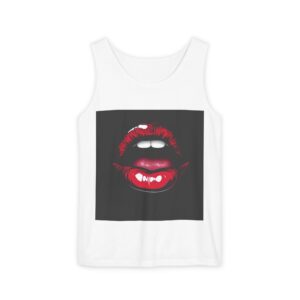 Bold Statement Unisex Tank Top with Lip Design