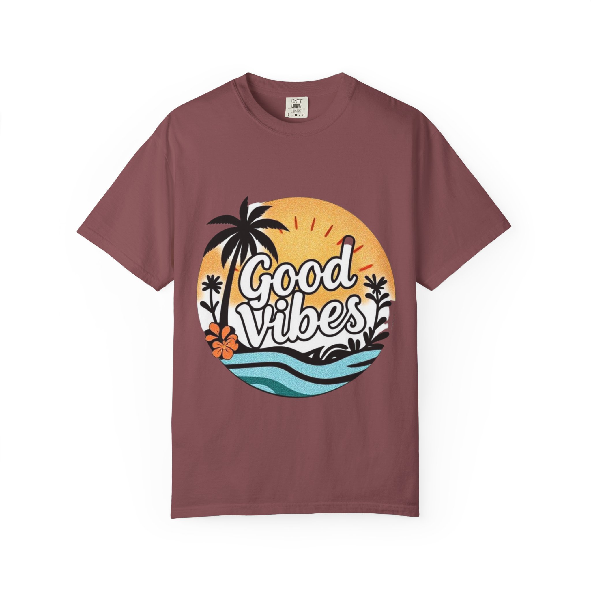 Good Vibes Unisex Garment-Dyed T-Shirt - Relaxed Summer Tee for Chill Days - Image 9